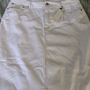 Rachel Zoe Off-White Denim Skirt